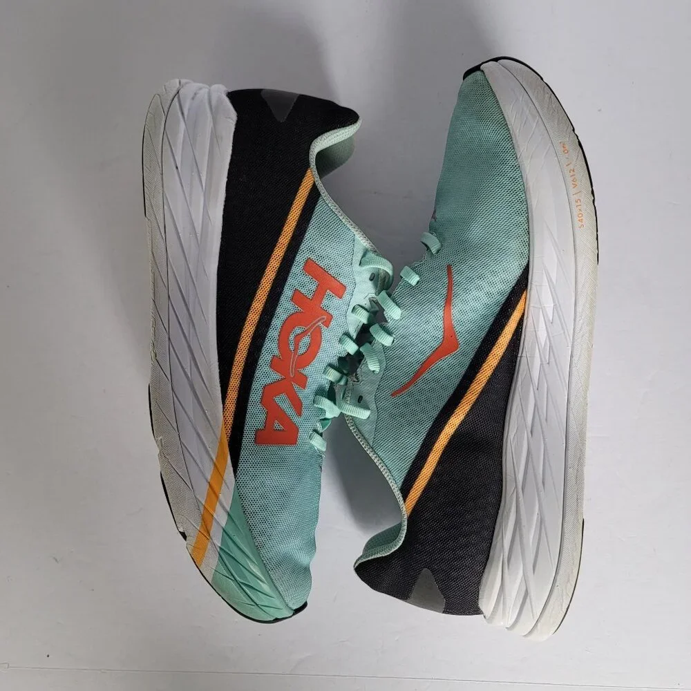 Hoka Unisex Rocket X Eggshell Blue-Black Running Shoes. Size Men 11.5/Women 12.5 - Picture 4 of 10